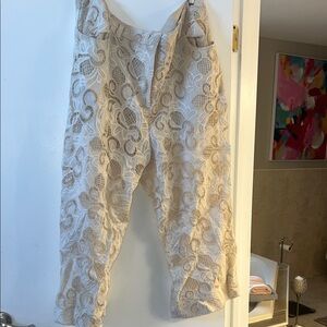 ASOS Curve Cream Lace Jumpsuit Pants